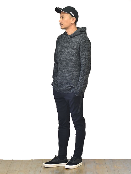 HEDGE COTTON KNITTED HOODIE 