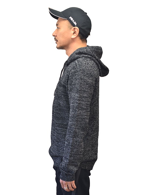 HEDGE COTTON KNITTED HOODIE 