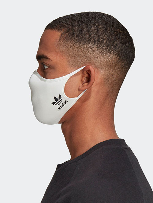 ADIDAS フェイスカバー 3枚組（M/L） / FACE COVERS M/L 3-PACK　WHITE