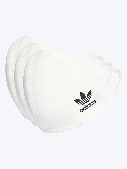 ADIDAS フェイスカバー 3枚組（M/L） / FACE COVERS M/L 3-PACK　WHITE