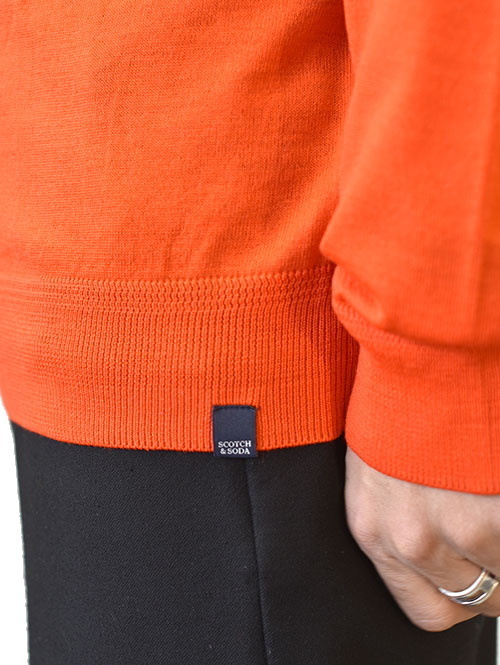 SCOTCH&SODA メリノウール ハイケージニット RED
