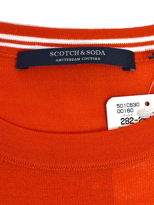 SCOTCH&SODA メリノウール ハイケージニット RED