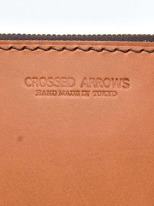 【オーダー生産　予約 】 CROSSED ARROWS エトフ別注　ターコイズフラワー　スモールウォレット ブラウン