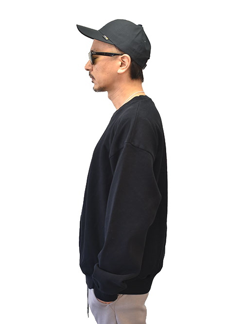 Upcycle  Organic Fleece Crew Neck Black