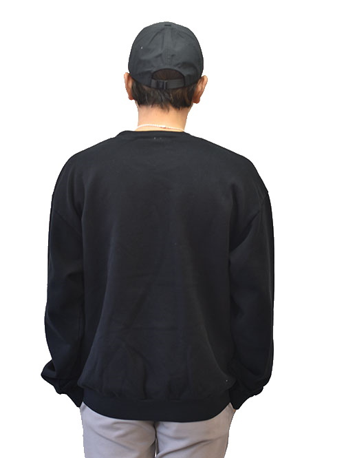 Upcycle  Organic Fleece Crew Neck Black