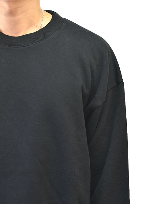 Upcycle  Organic Fleece Crew Neck Black