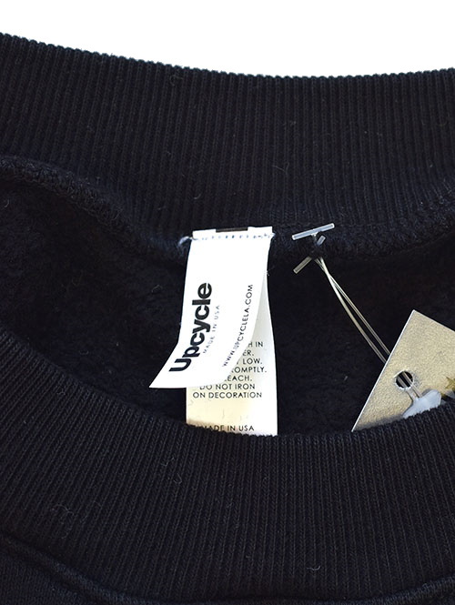 Upcycle  Organic Fleece Crew Neck Black