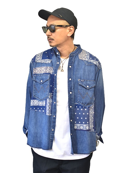 Wrangler BANDANA REMAKE SHIRT Blue