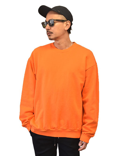 Upcycle Organic Fleece Crew Neck Orange