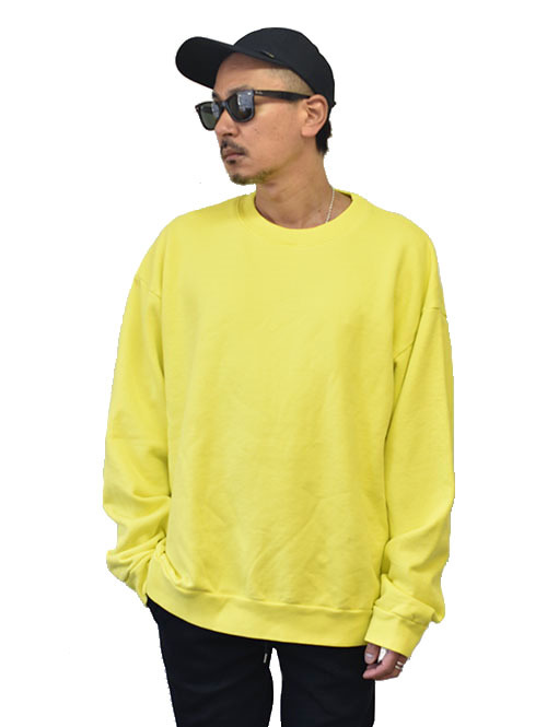 Upcycle  Organic Fleece Crew Neck Yellow