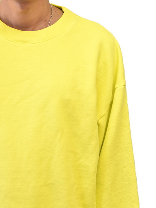 Upcycle  Organic Fleece Crew Neck Yellow