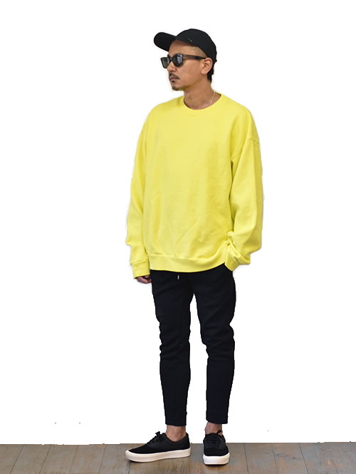 Upcycle  Organic Fleece Crew Neck Yellow