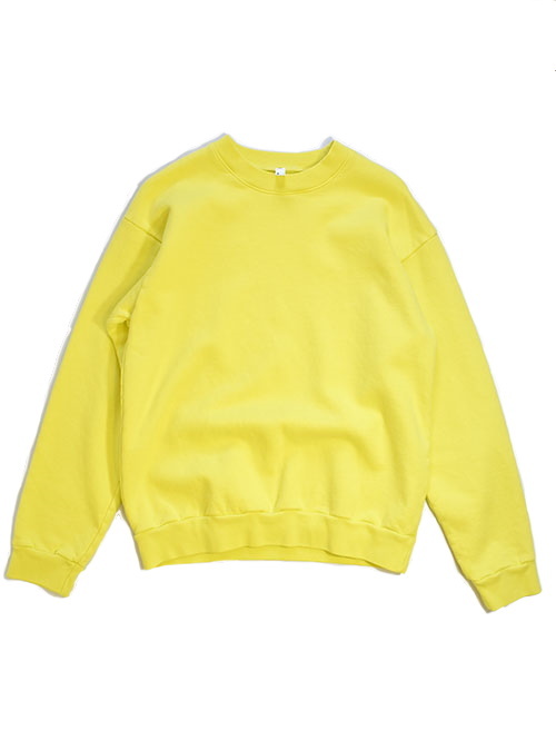 Upcycle  Organic Fleece Crew Neck Yellow