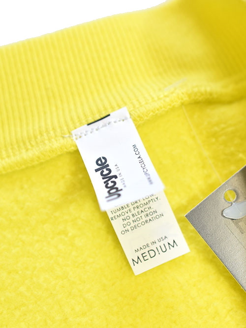 Upcycle  Organic Fleece Crew Neck Yellow