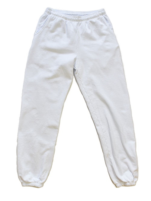 Upcycle  Organic Fleece Pant White