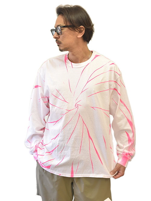 Kerrs Cotton タイダイロングスリーブTシャツ Pink