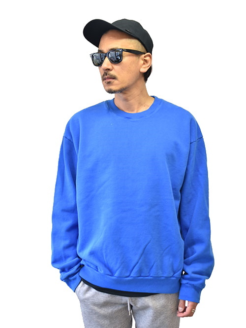 Upcycle Organic Fleece Crew Neck Cobalt
