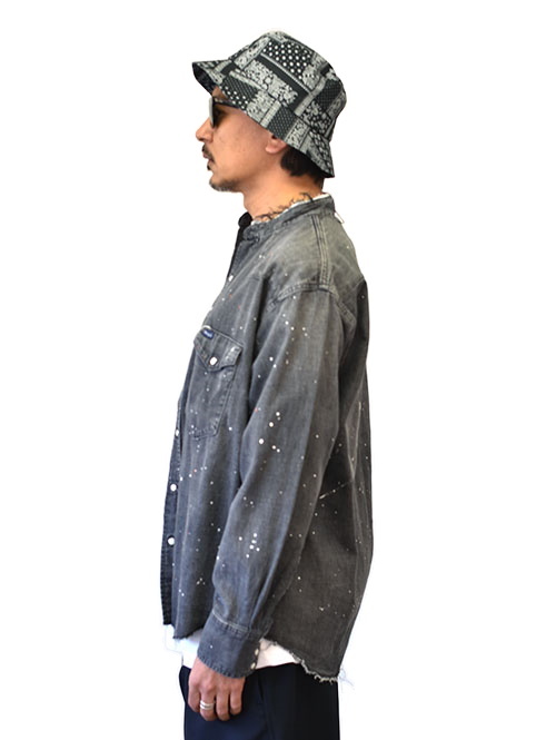 Wrangler PAINT REMAKE DENIM  SHIRT Black