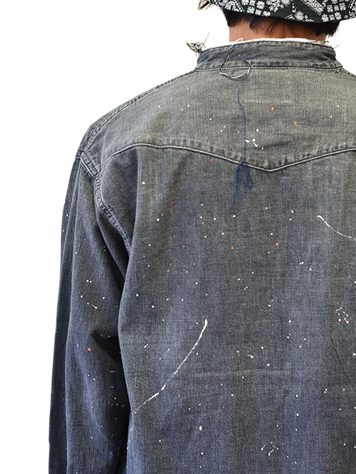 Wrangler PAINT REMAKE DENIM  SHIRT Black