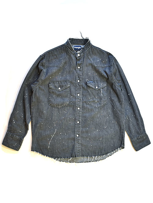 Wrangler PAINT REMAKE DENIM  SHIRT Black