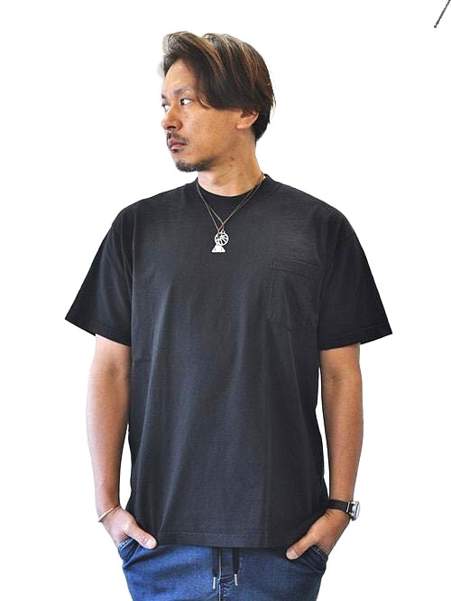 LOS ANGELES APPAREL 6.5oz ヘビーウエイト ポケティ Black 再入荷