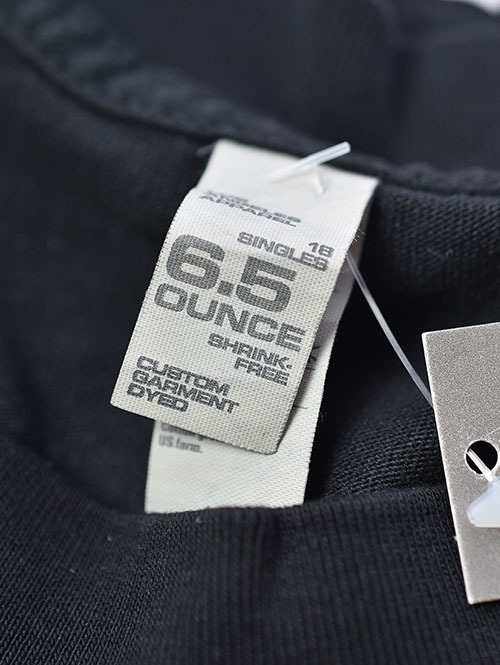 LOS ANGELES APPAREL 6.5oz ヘビーウエイトTシャツ Black 再入荷