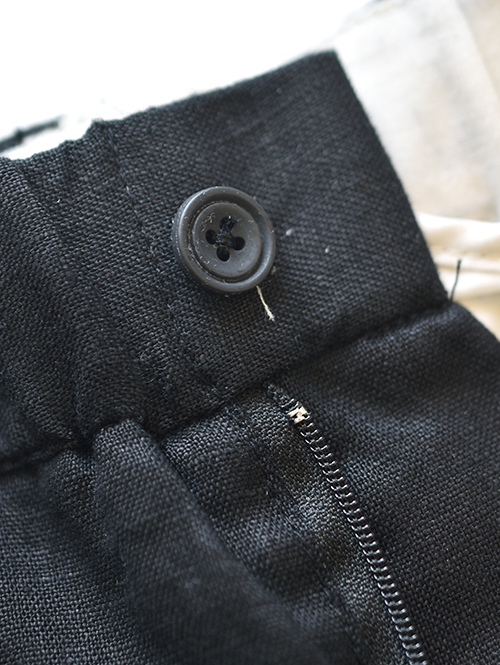 SSEINSE LINEN RELAX SHORTS BLACK