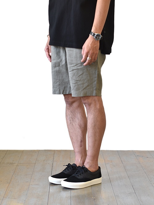 SSEINSE LINEN RELAX SHORTS KARKI