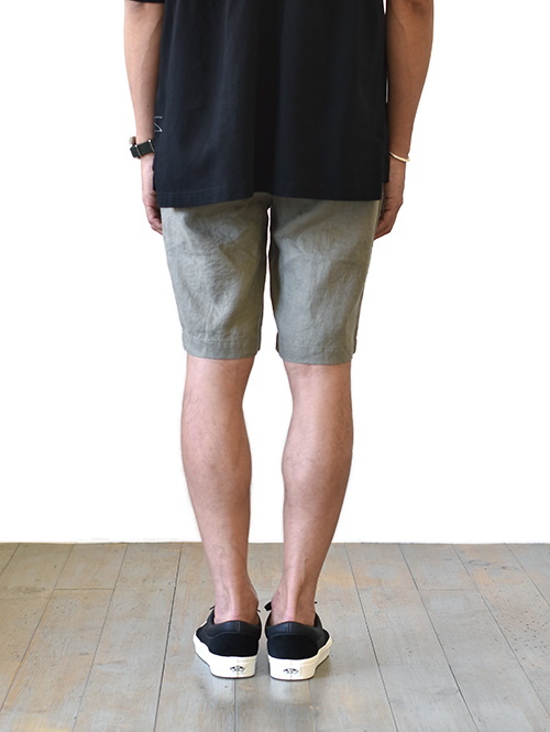 SSEINSE LINEN RELAX SHORTS KARKI
