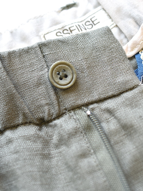 SSEINSE LINEN RELAX SHORTS KARKI
