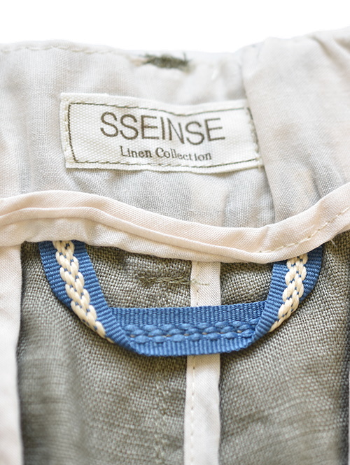 SSEINSE LINEN RELAX SHORTS KARKI