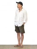 LA MOND SHARI SLIT SHORT - Khaki Brown