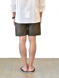 LA MOND SHARI SLIT SHORT - Khaki Brown