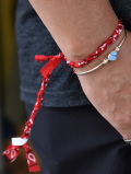 YOSHI Bracelets "Ellipse" BANDANA BRACELET (RED)