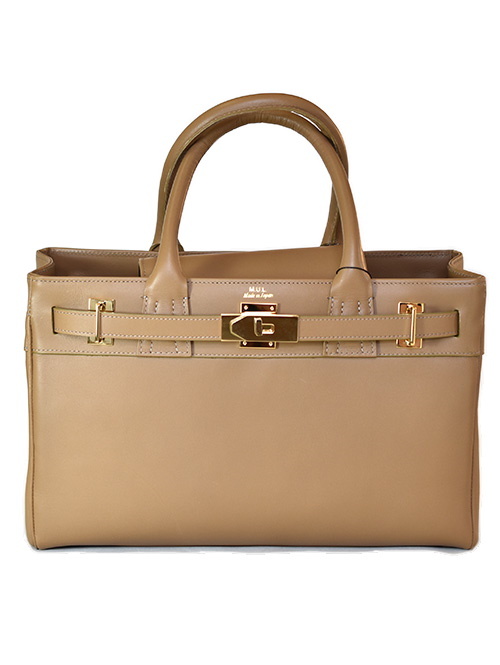M.U.L Leather Black Tote Beige (S) Smooth Leather
