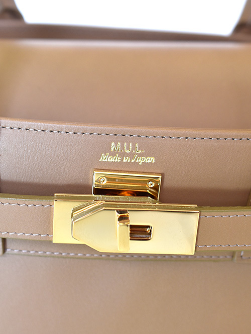 M.U.L Leather Black Tote Beige (S) Smooth Leather