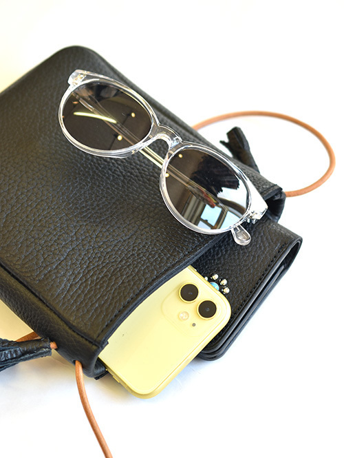 CROSSED ARROWS Leather Neck Bag BLACK 再入荷