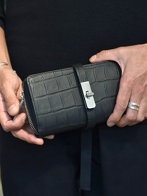 M.U.L クロコ型押し Leather Wallet