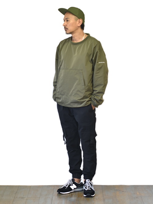 SERGEANT Peメモリーギャバ スピンドル入り クルー Olive
