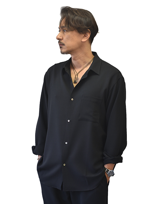 LA MOND STRECH OX SHIRT - Black