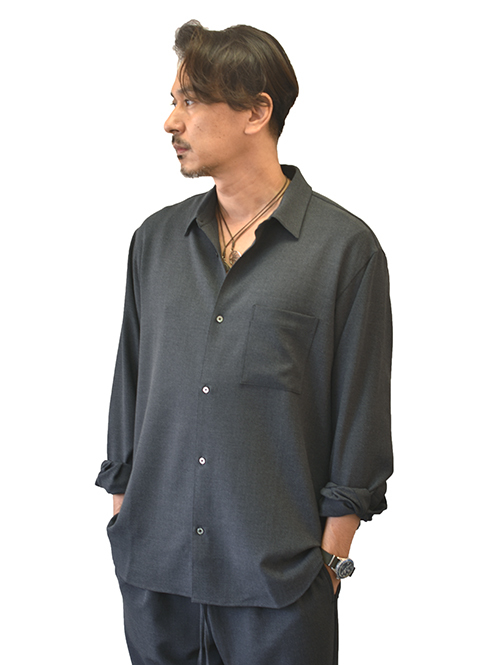 LA MOND STRECH OX SHIRT - Grey