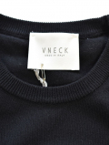  Italia VNECK Crew Neck Knit - Black