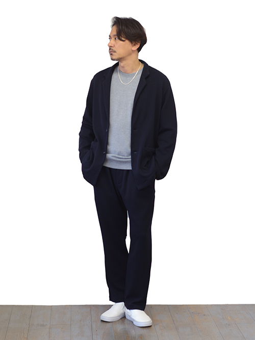 LA MOND TWEED KNIT PANT - D.Navy