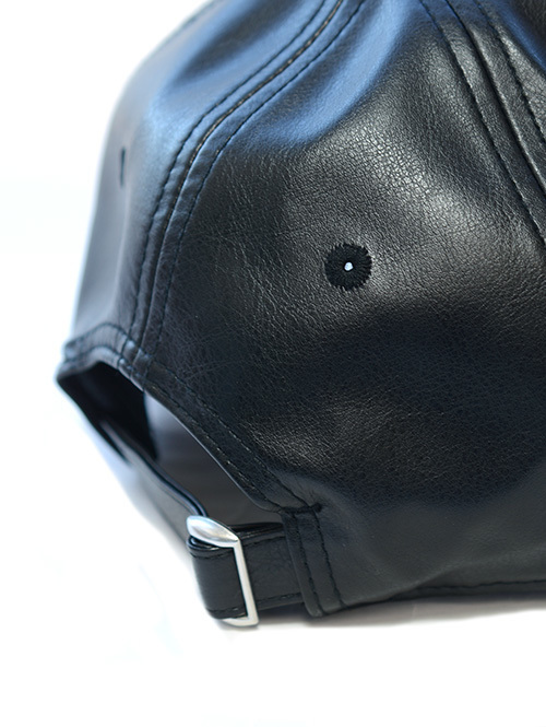 Faux Leather Cap - Black 再入荷