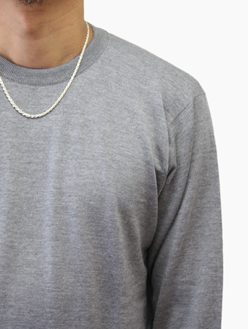 John Smedley 日本限定企画 24G CREW SWEATER Silver