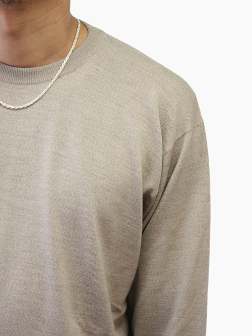 John Smedley 日本限定企画 24G CREW SWEATER Soft Fawn