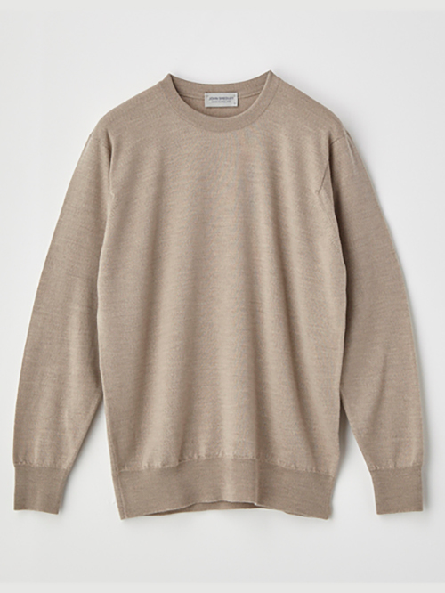 John Smedley 日本限定企画 24G CREW SWEATER Soft Fawn