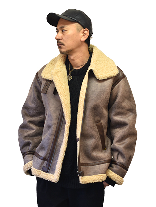 ALPHA B-3 フェイクムートン - Vintage Brown