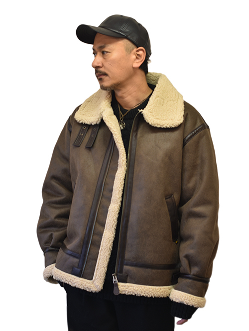 ALPHA B-3 フェイクムートン - Brown