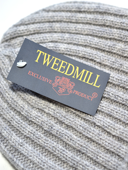 TWEED MILL 2×2 RIB BEANIE - Grey